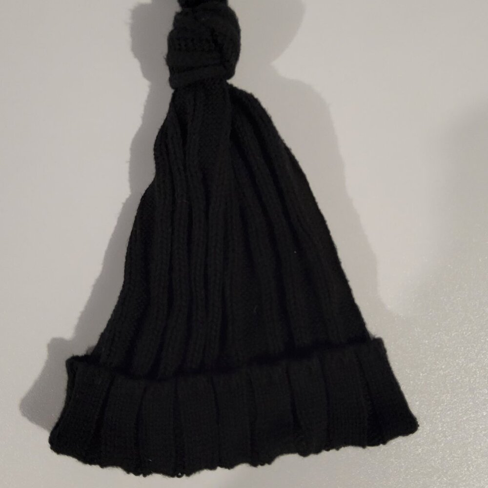 Black newborn baby beanie hat